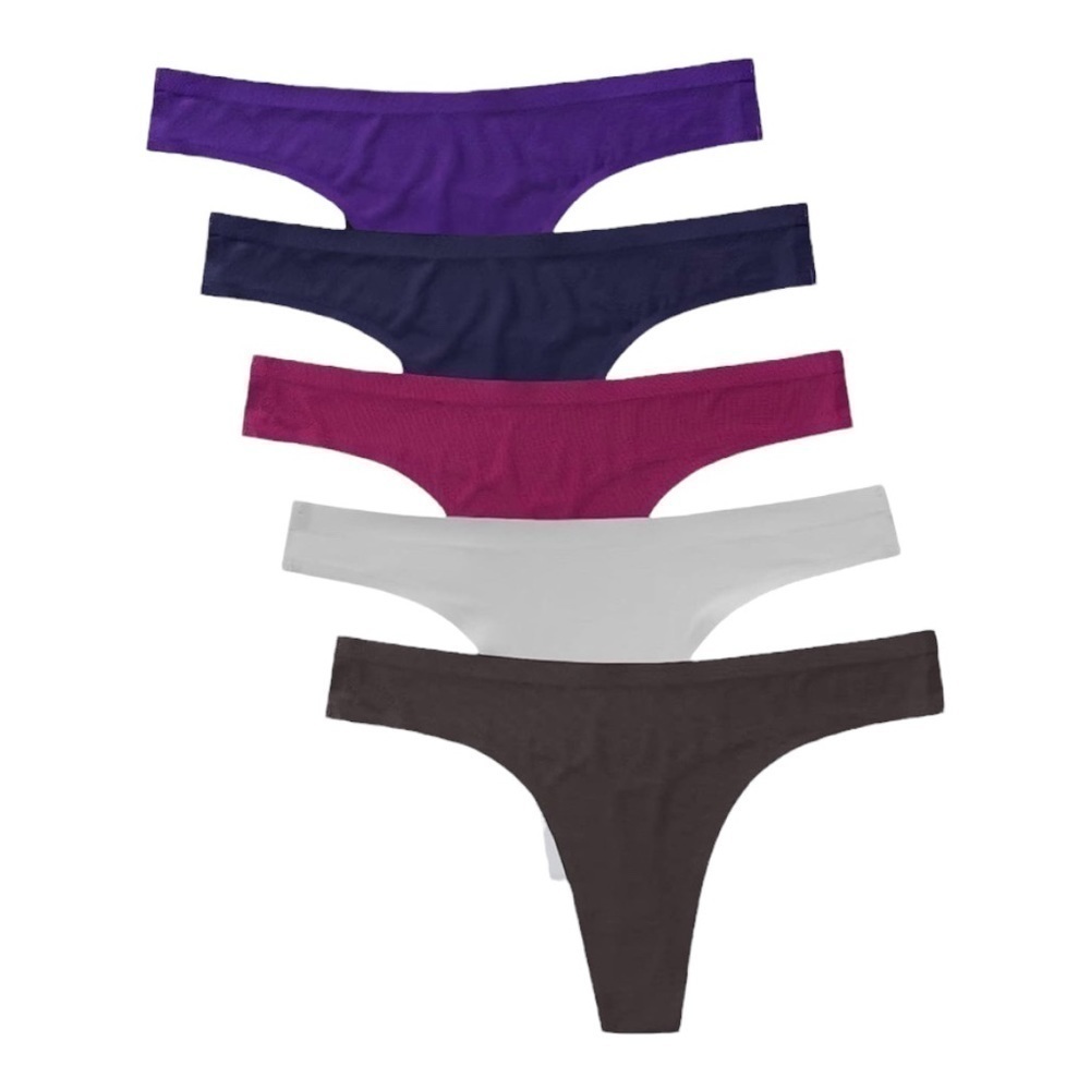 🆕 Gneph Women’s Low Rise Seamless Stretch Thong ✨Pack Of 5✨ | Medium